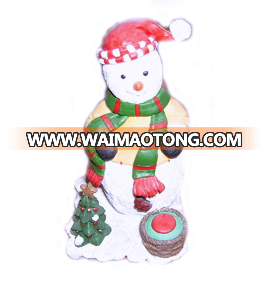 Christmas Snowman Figuine, Snowman Figurine, Resin Snowman Figurine